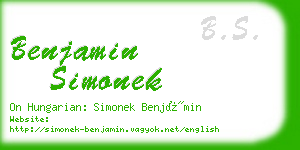 benjamin simonek business card